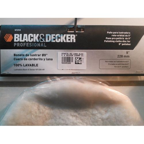 BONETE DE LANA BLACK & DECKER 230MM U1314