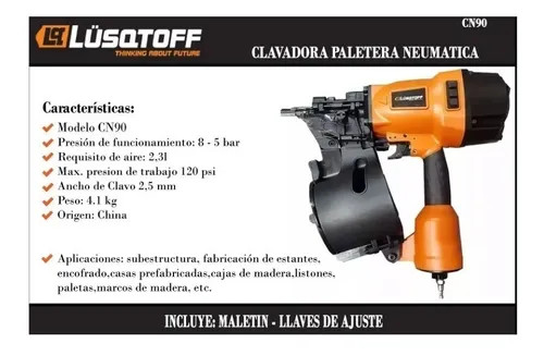 CLAVADORA LUSQTOFF NEUMATICA PALLETERA CN90