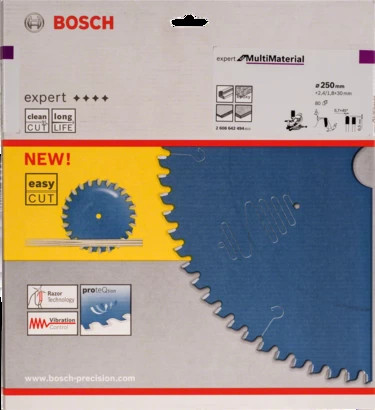 HOJA DE SIERRA BOSCH 10 80 DIENTES EXPERT MULTI MATERIAL 642494