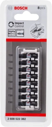 SET PUNTAS BOSCH T30 X8 25 MM 8 UNDIDADES IMPACT CONTROL