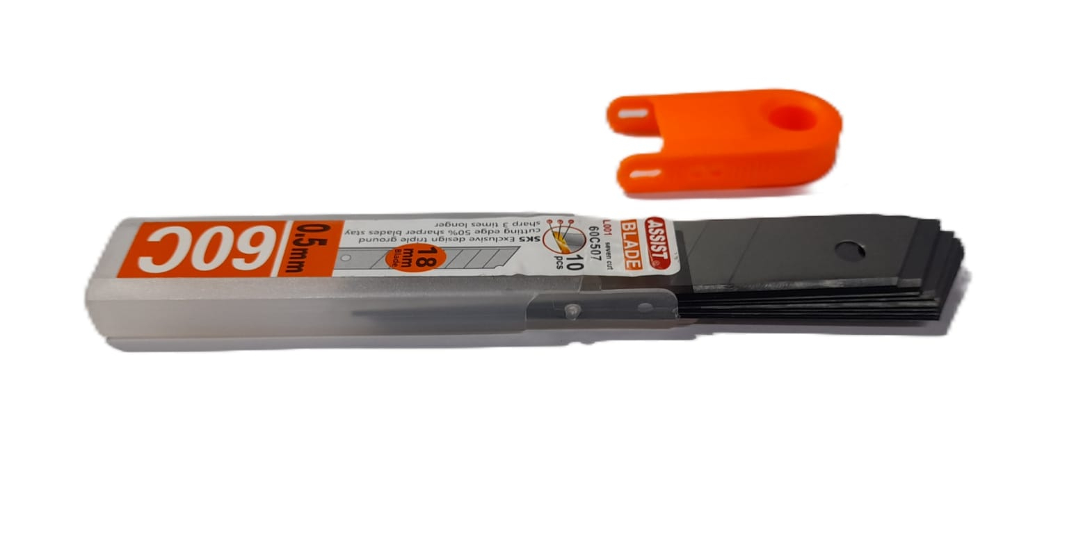 HOJA REPUESTO CUTTER ASSIST 18MM X10UN