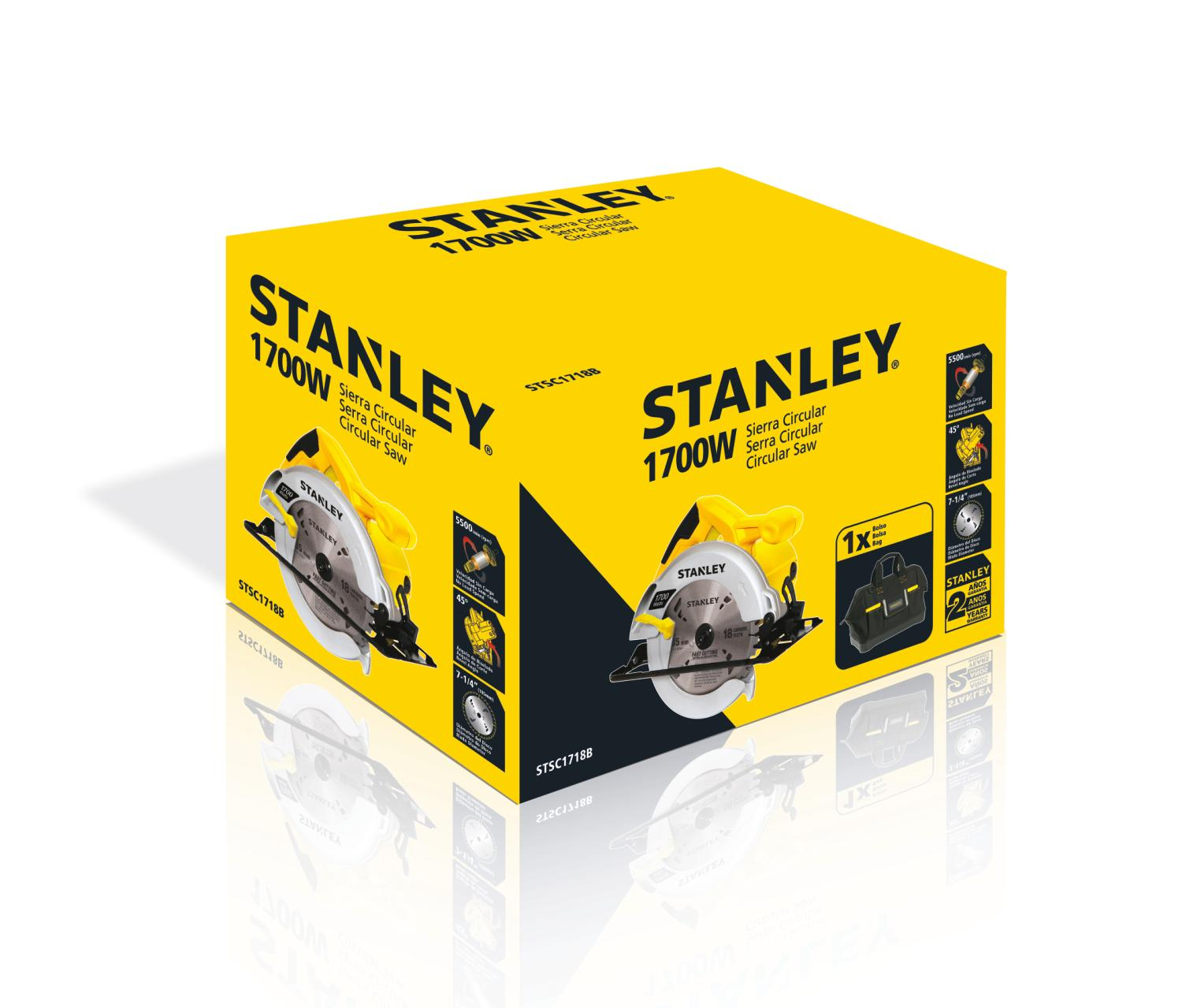 SIERRA CIRC STANLEY 7 1/4 C/BOLSO STSC1718B 1700W