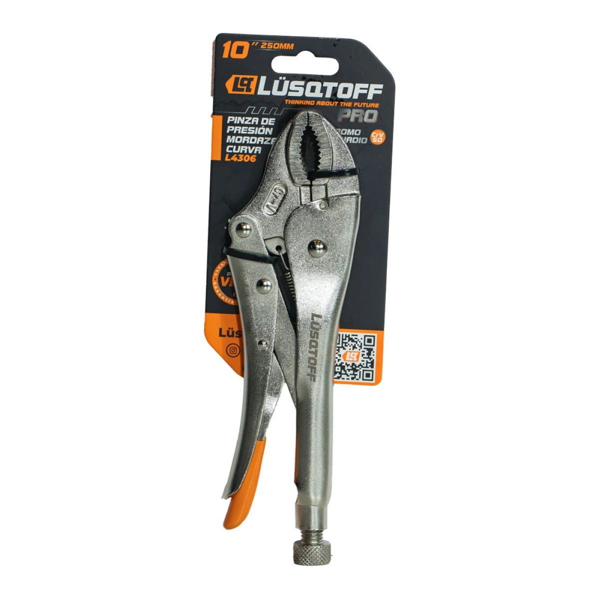 PINZA DE PRESION LUSQTOFF CURVA 10" PRO L4306